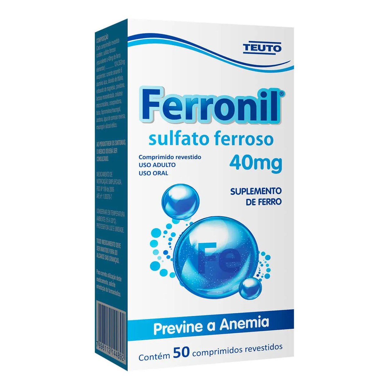 Ferro Ferronil Teuto 40mg 50 comprimidos