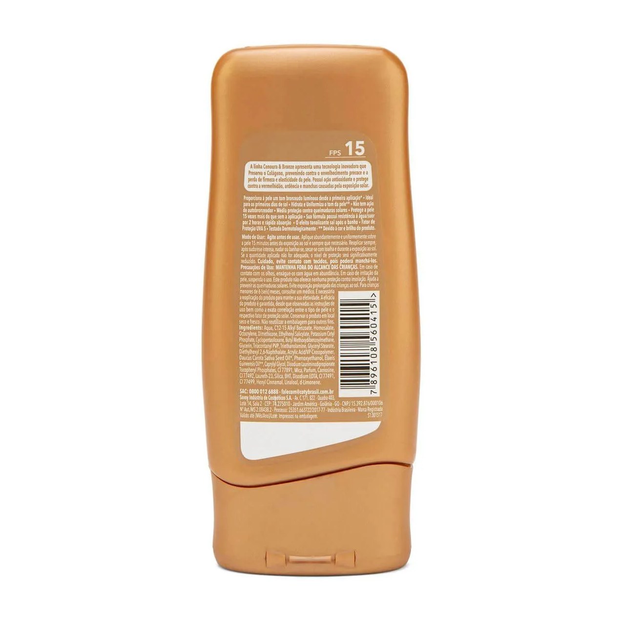 Protetor Solar Corporal FPS 15 Cenoura & Bronze Com Cor 110ml