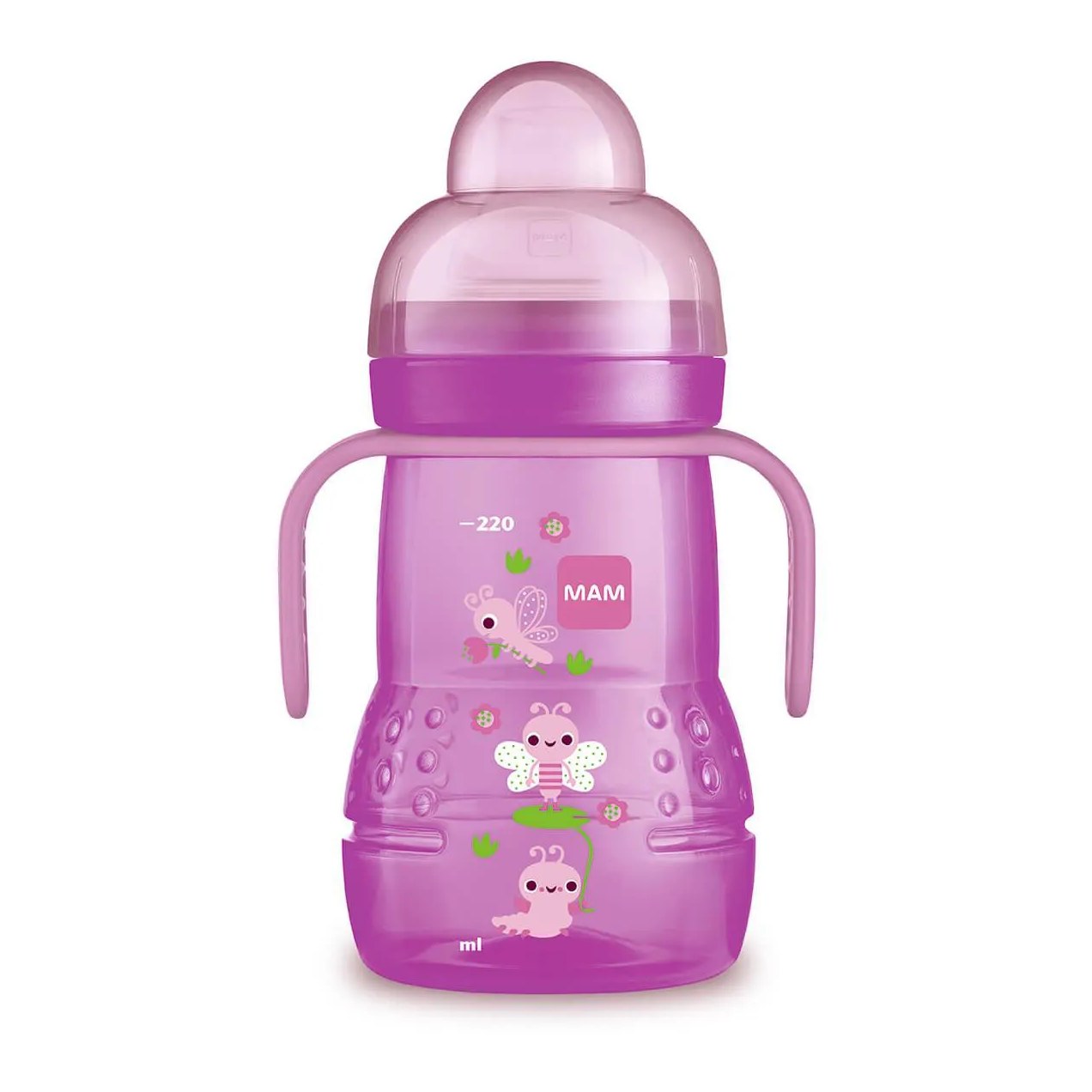 Copo de Transição MAM Trainer+ Rosa 220ml