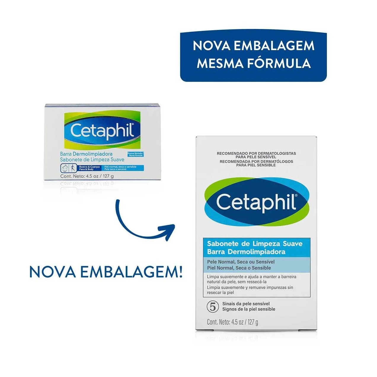 Sabonete em Barra Cetaphil Pele Sensível com 127g