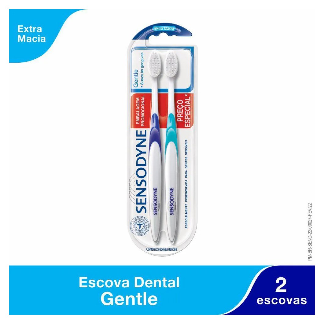 Kit Escova de Dente Sensodyne Gentle Suave às Gengivas 2 unidades