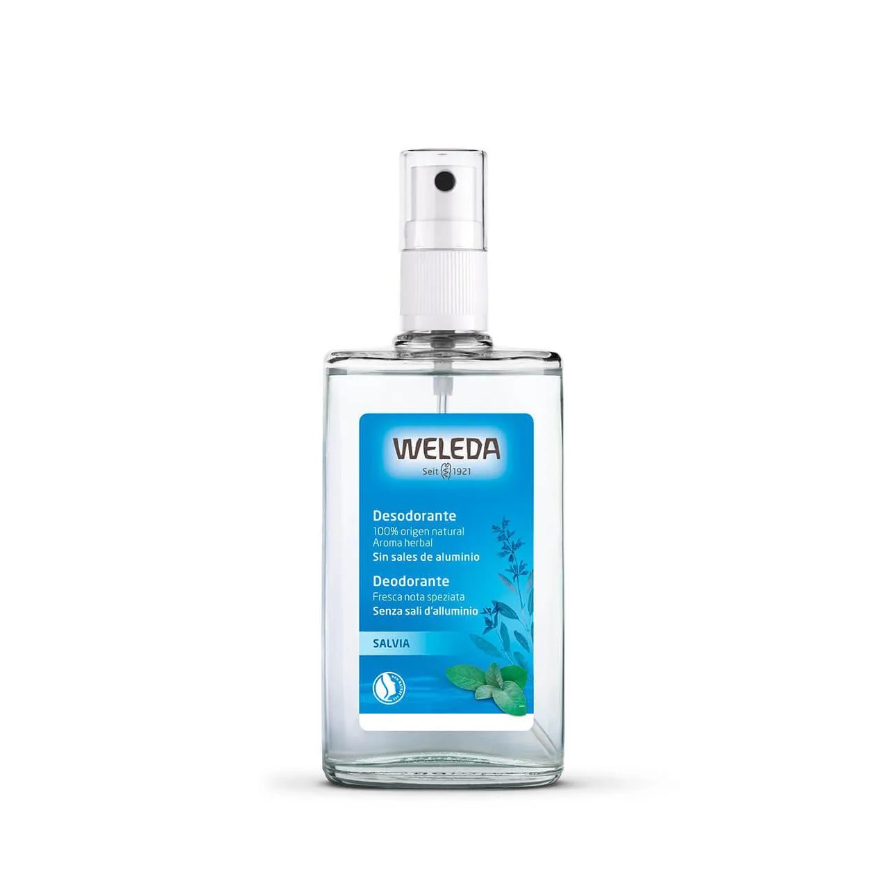 Desodorante Antitranspirante Aerosol Weleda Salvia Sem Alumínio Spray 100ml