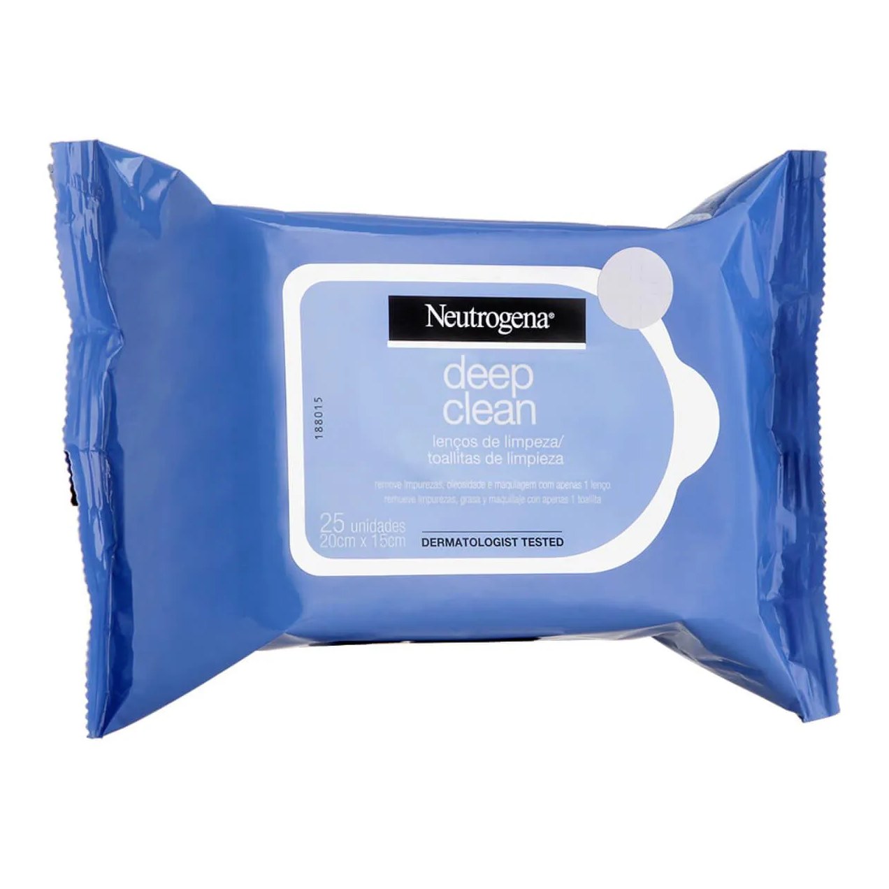 Lenço Demaquilante Neutrogena Deep Clean com 25 unidades