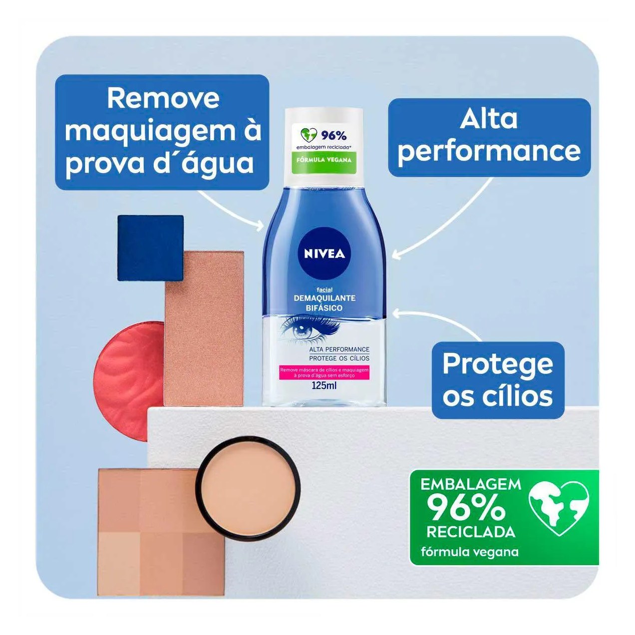 Demaquilante Bifásico Nivea com 125ml
