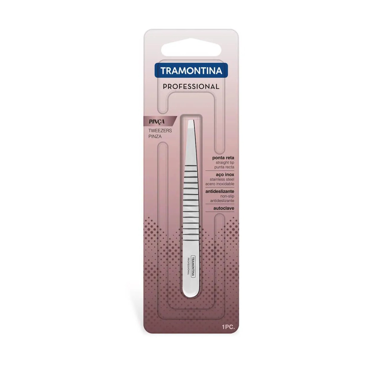 Pinça Ponta Reta Longa Mundial 109BL Inox - 1 Unidade