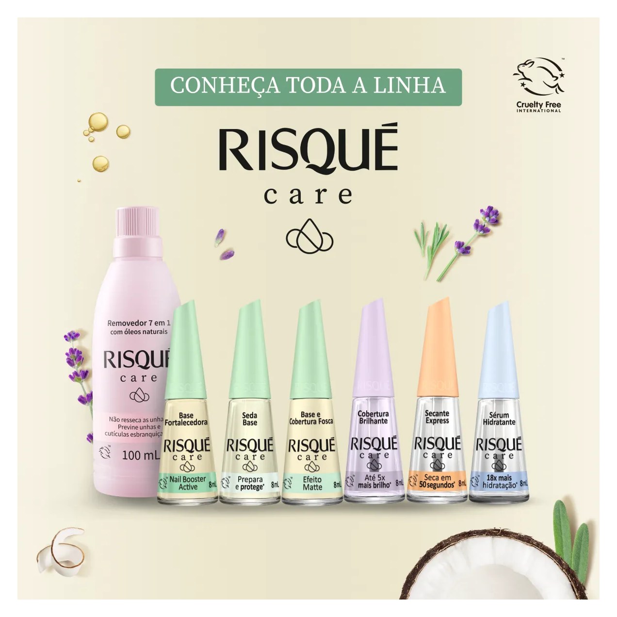 Base para Unhas Risqué Care Seda Base 8ml