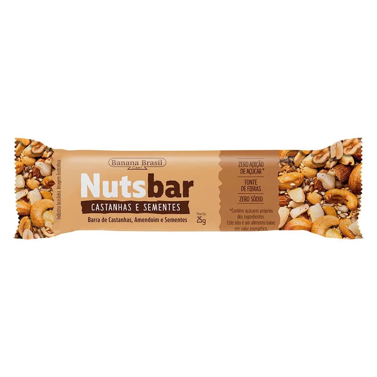 Barra de Cereal Nutsbar Sabor Castanhas e Sementes 25g