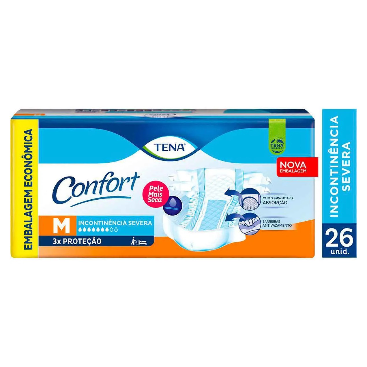 Fralda Geriátrica Tena Confort M 26 unidades