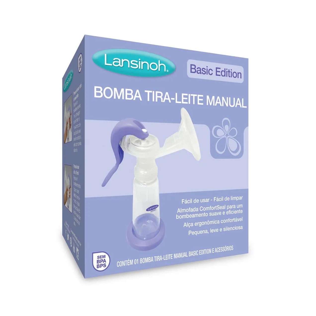 Bomba de Tirar Leite Manual Lansinoh Basic Edition com 1 Unidade
