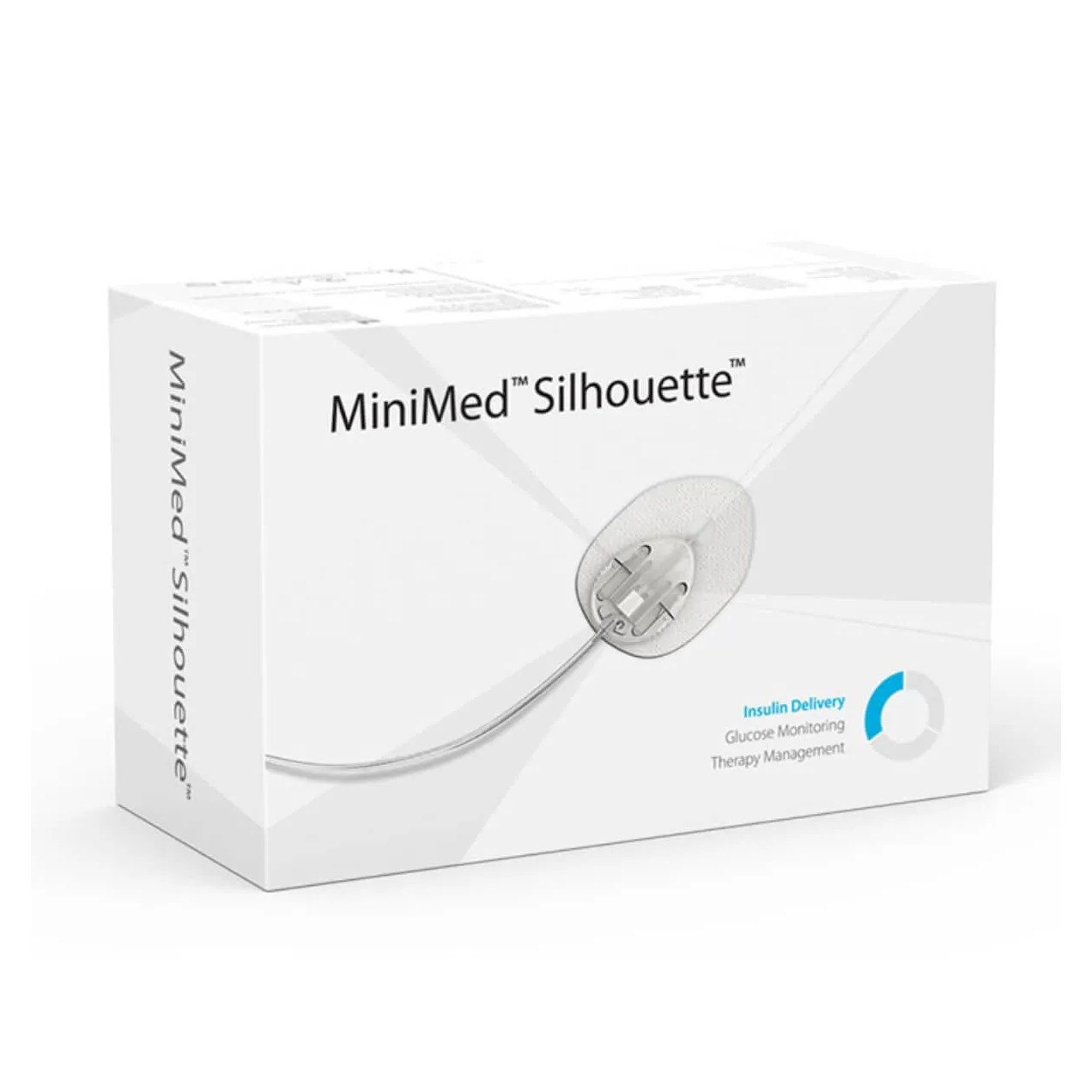 Cateter Medtronic MinimMed Silhouette MMT-382/MMT-382A com cânula de 13mm e tubo de 110cm com 10 unidades