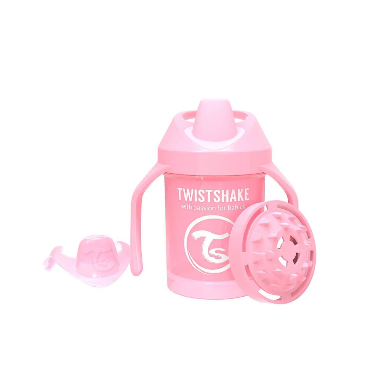 Copo de Treinamento Twistshake Mini Cup 4+ Meses Rosa 230ml
