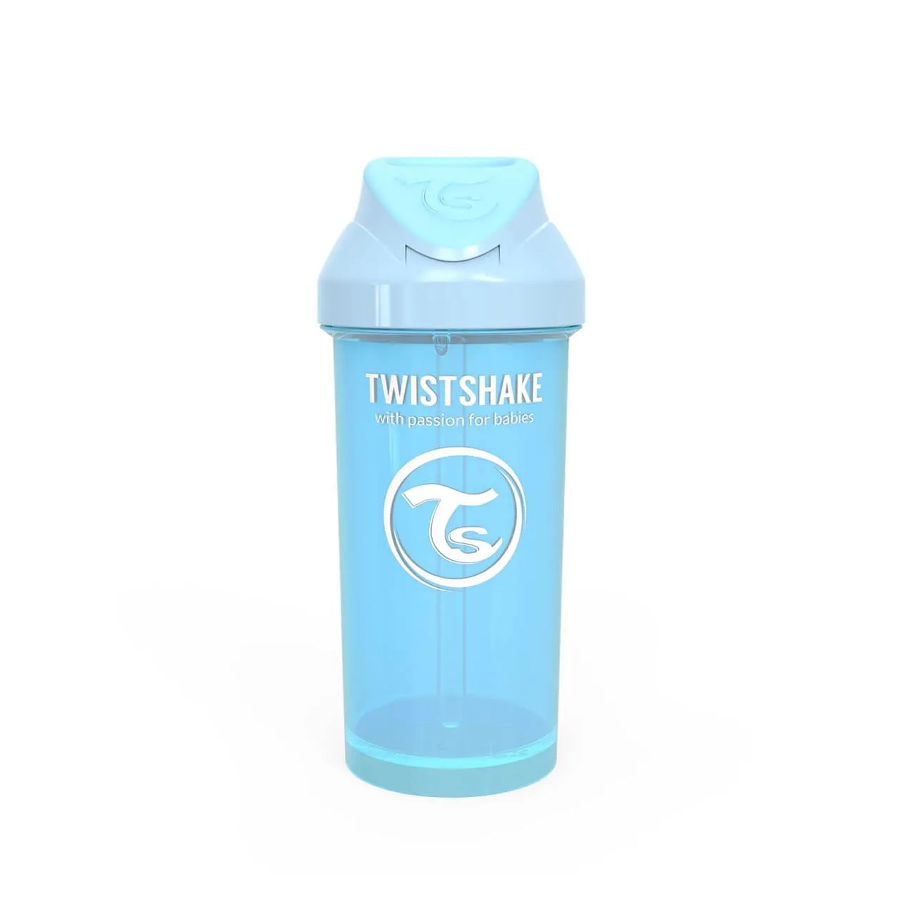 Copo com Canudo Twistshake Straw 6+ Meses Azul 360ml