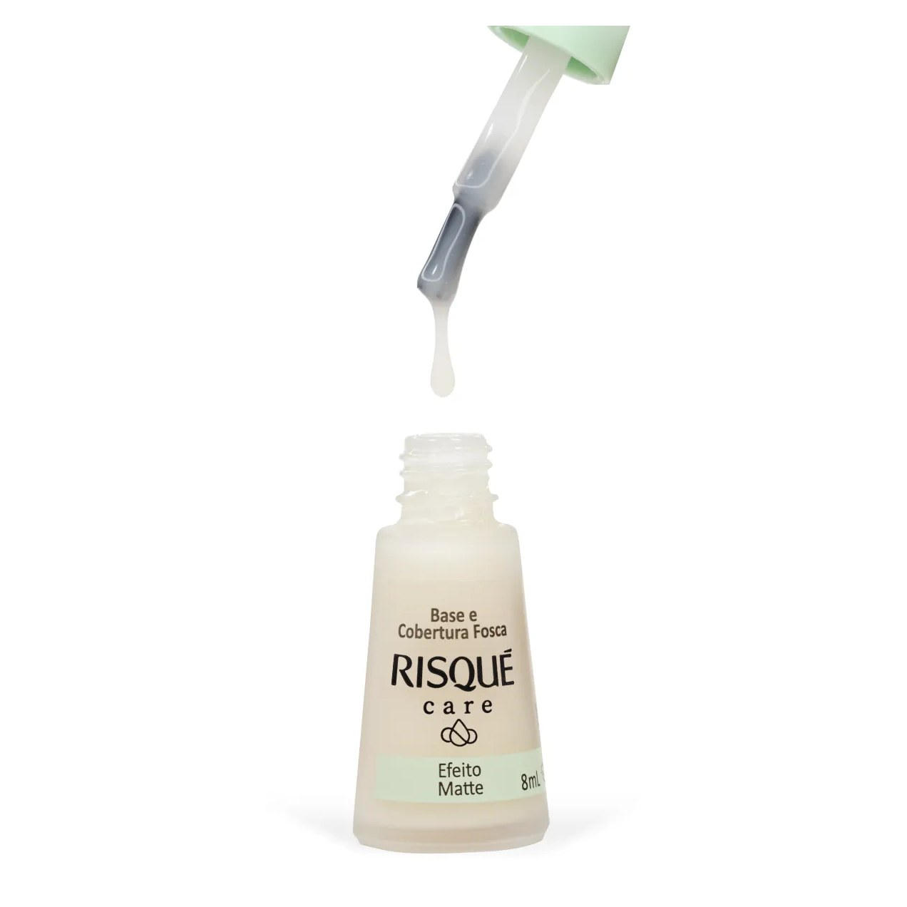 Base e Cobertura Risqué Care Fosca Efeito Matte 8ml