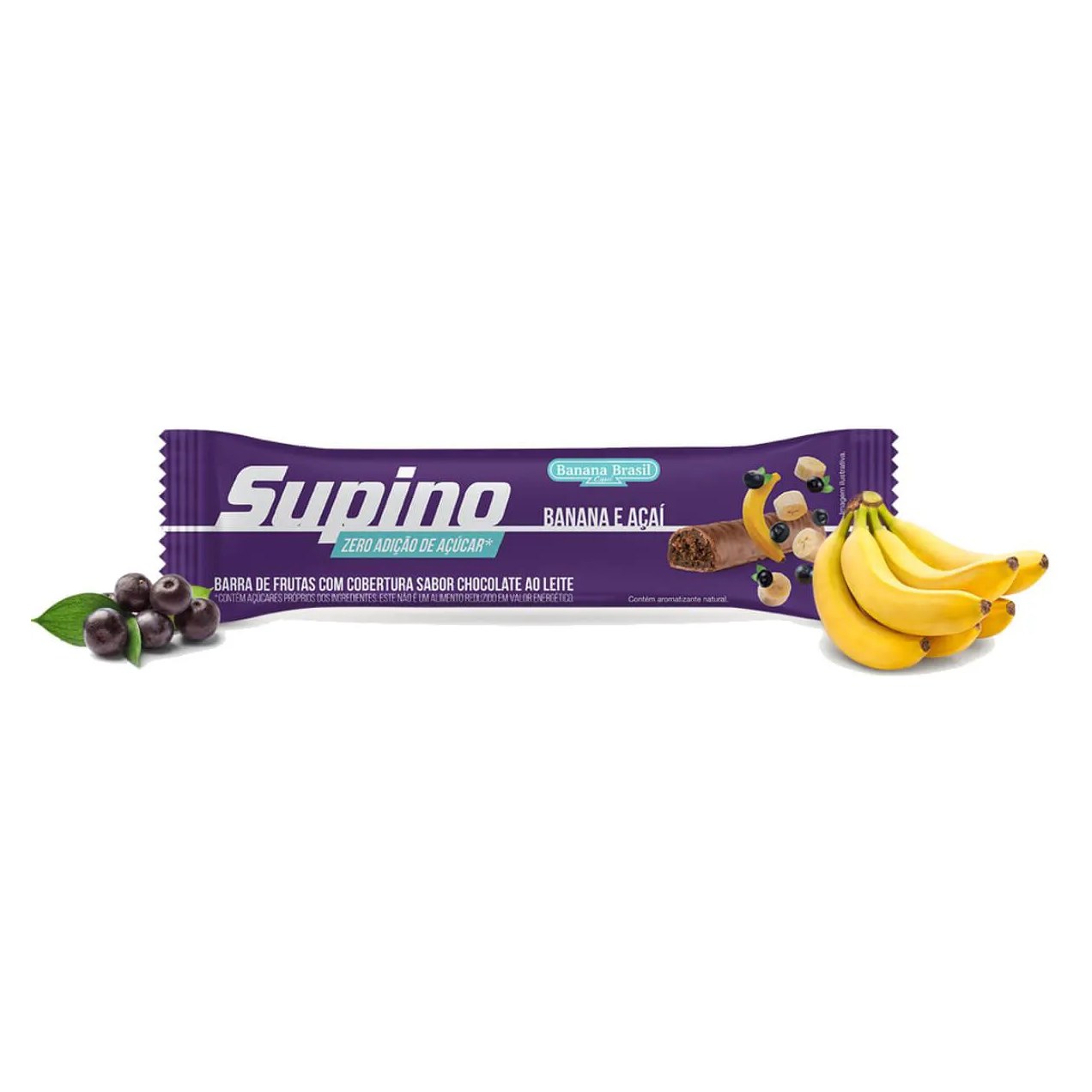 Barra de Fruta Supino Chocolate com Recheio Banana e Açaí 24g
