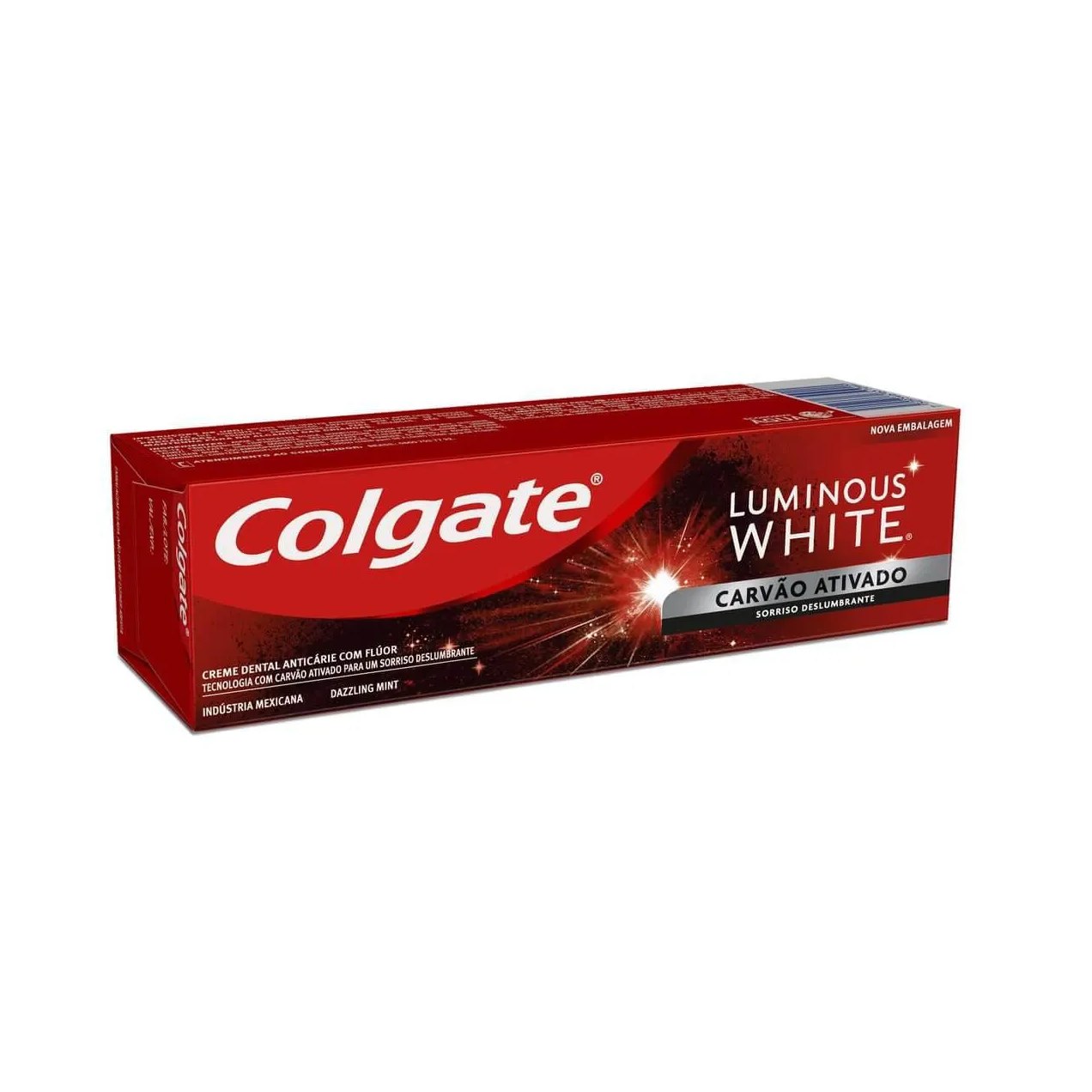 Creme Dental Colgate Luminous White Carvão Ativado 70g