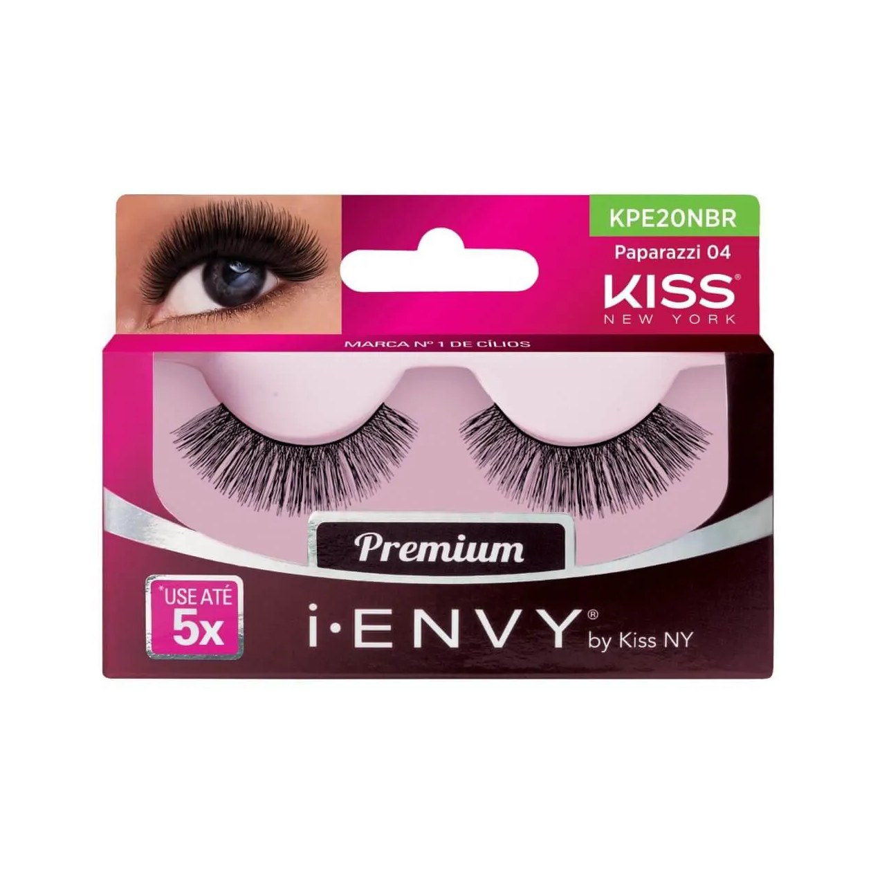 Cílios Postiços Kiss NY I-Envy Au Naturale 01 com 1 par