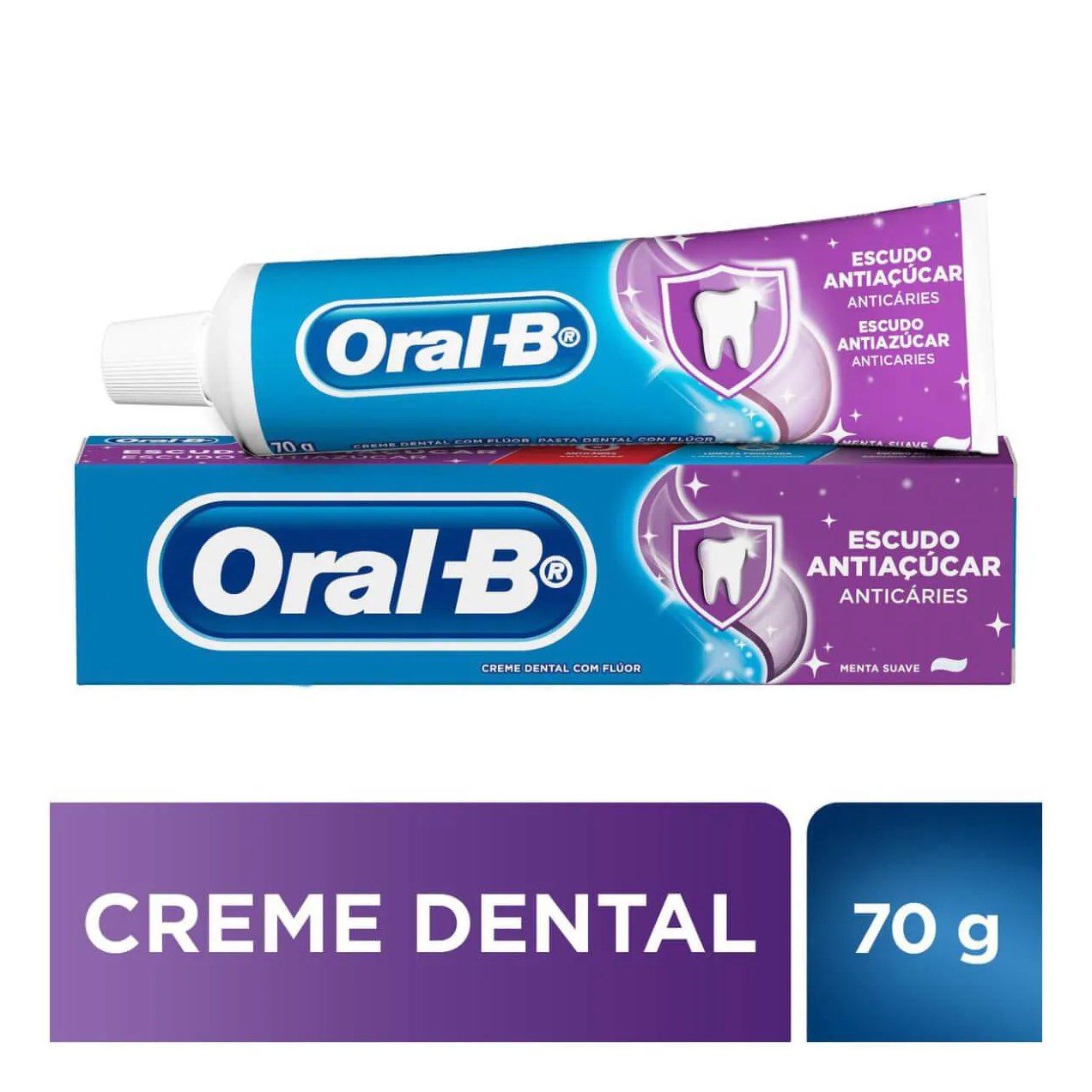 Creme Dental Oral-B Escudo Antiaçúcar Anticáries 70g