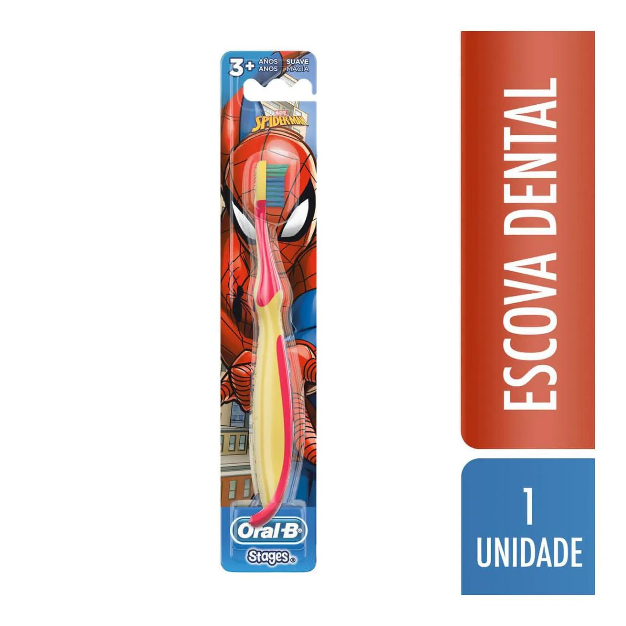 Escova de Dente Infantil Oral-B Stages Homem-Aranha 3+ Anos 1 unidade
