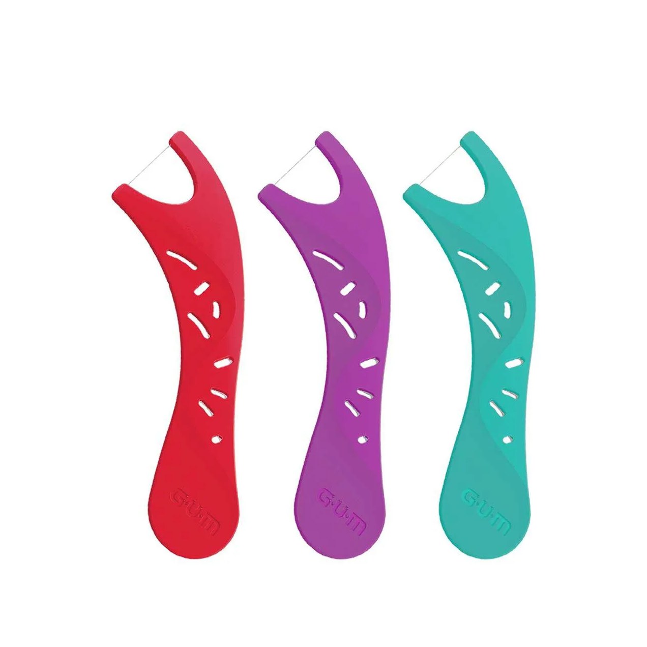 Flosser Infantil para Limpeza dos Dentes G.U.M Trolls Sabor Uva com 20 unidades