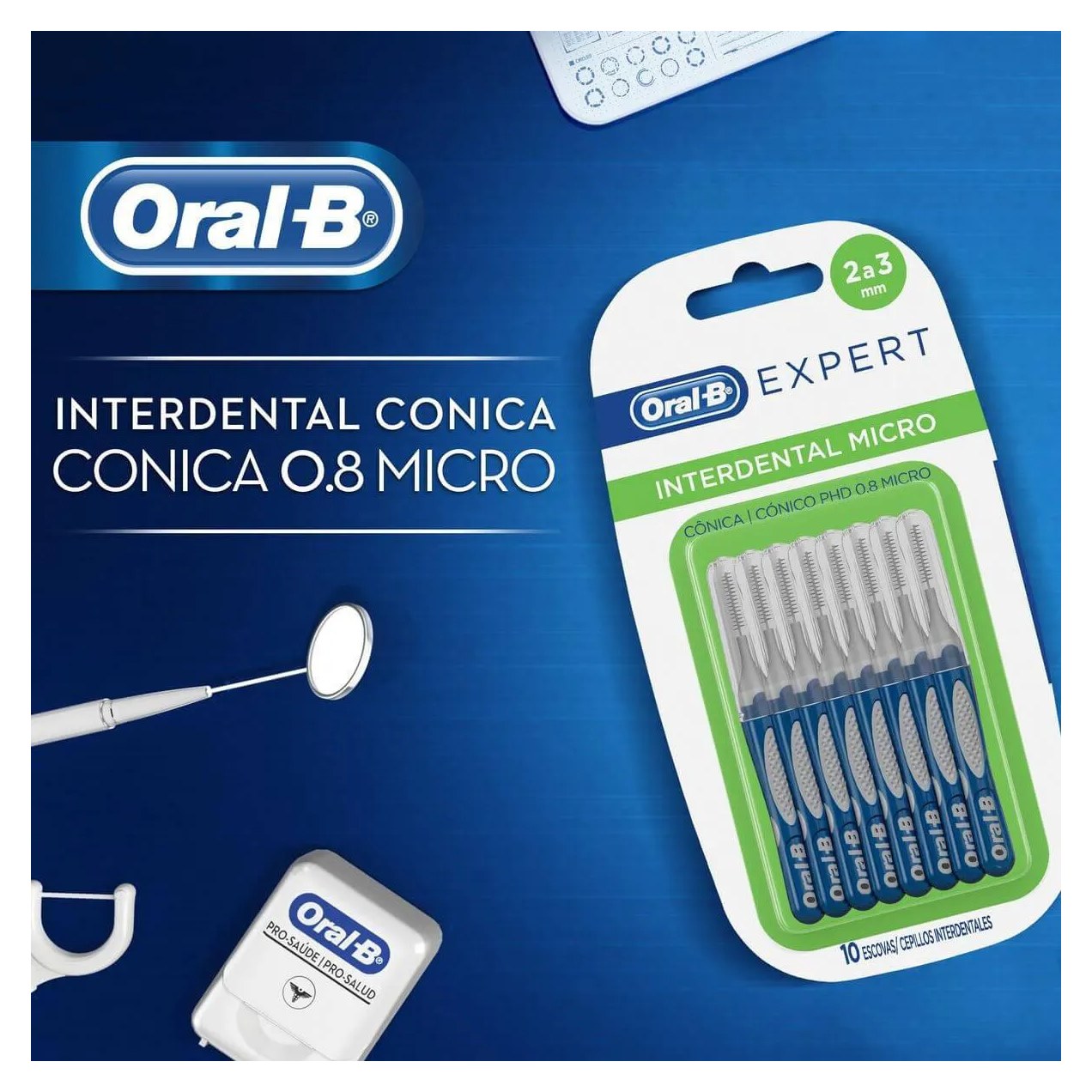Escova Interdental Micro Oral-B Expert 2 a 3mm com 10 unidades