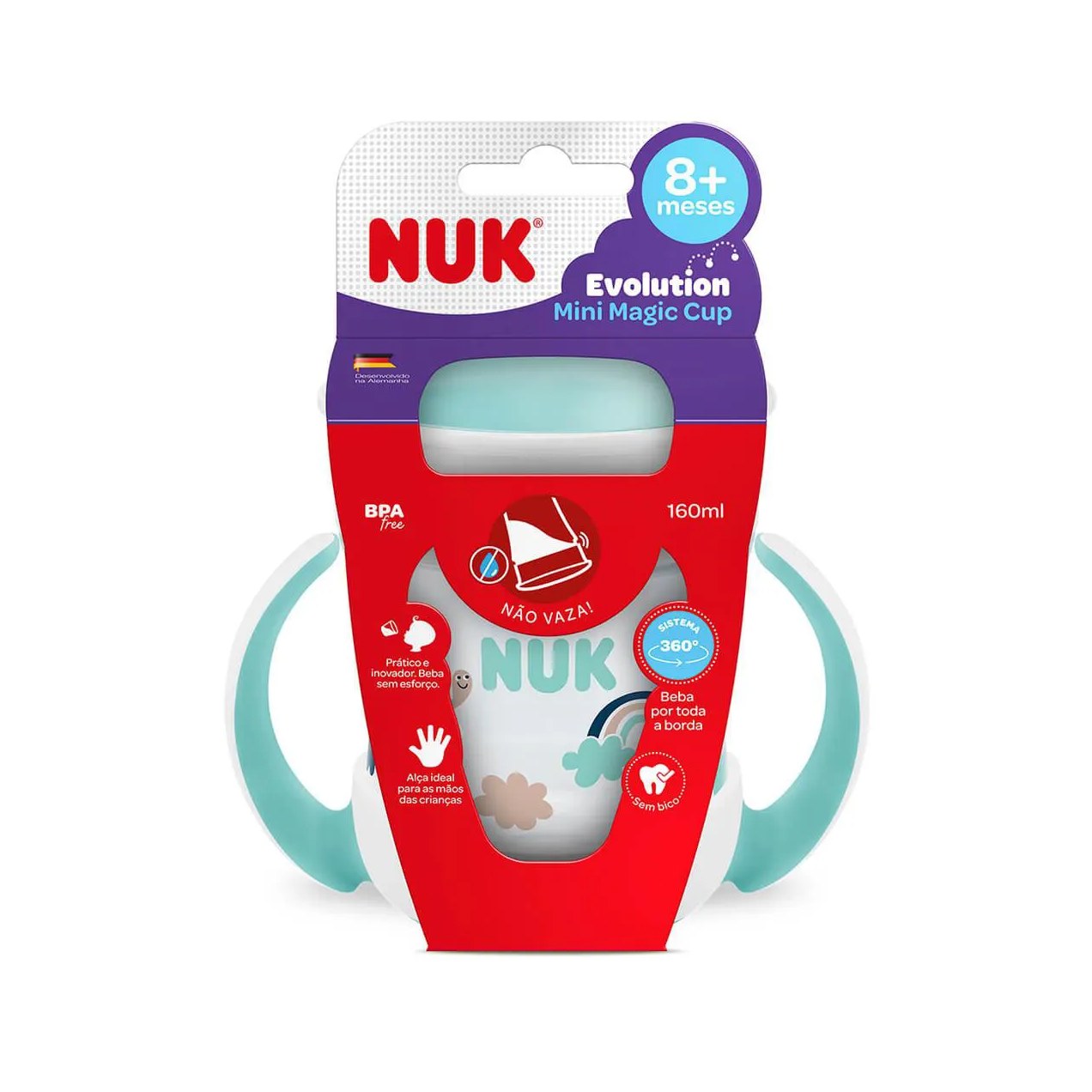 Copo NUK Evolution Mini Magic Cup Azul 160ml