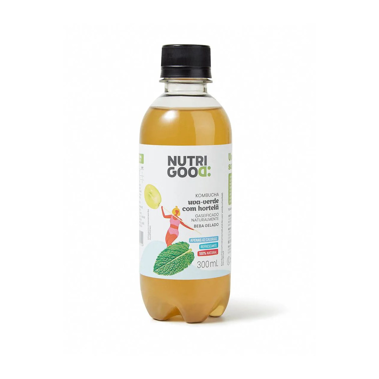 Kombucha Uva Verde com Hortelã Nutrigood 300ml