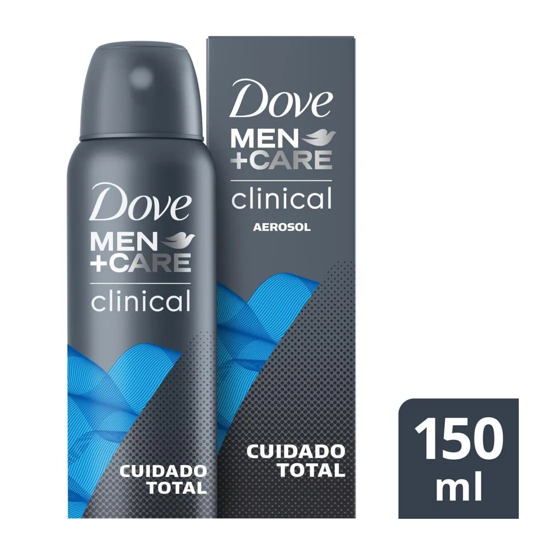 Desodorante Antitranspirante Aerosol Dove Men +Men Clinical Cuidado Total 96h 150ml