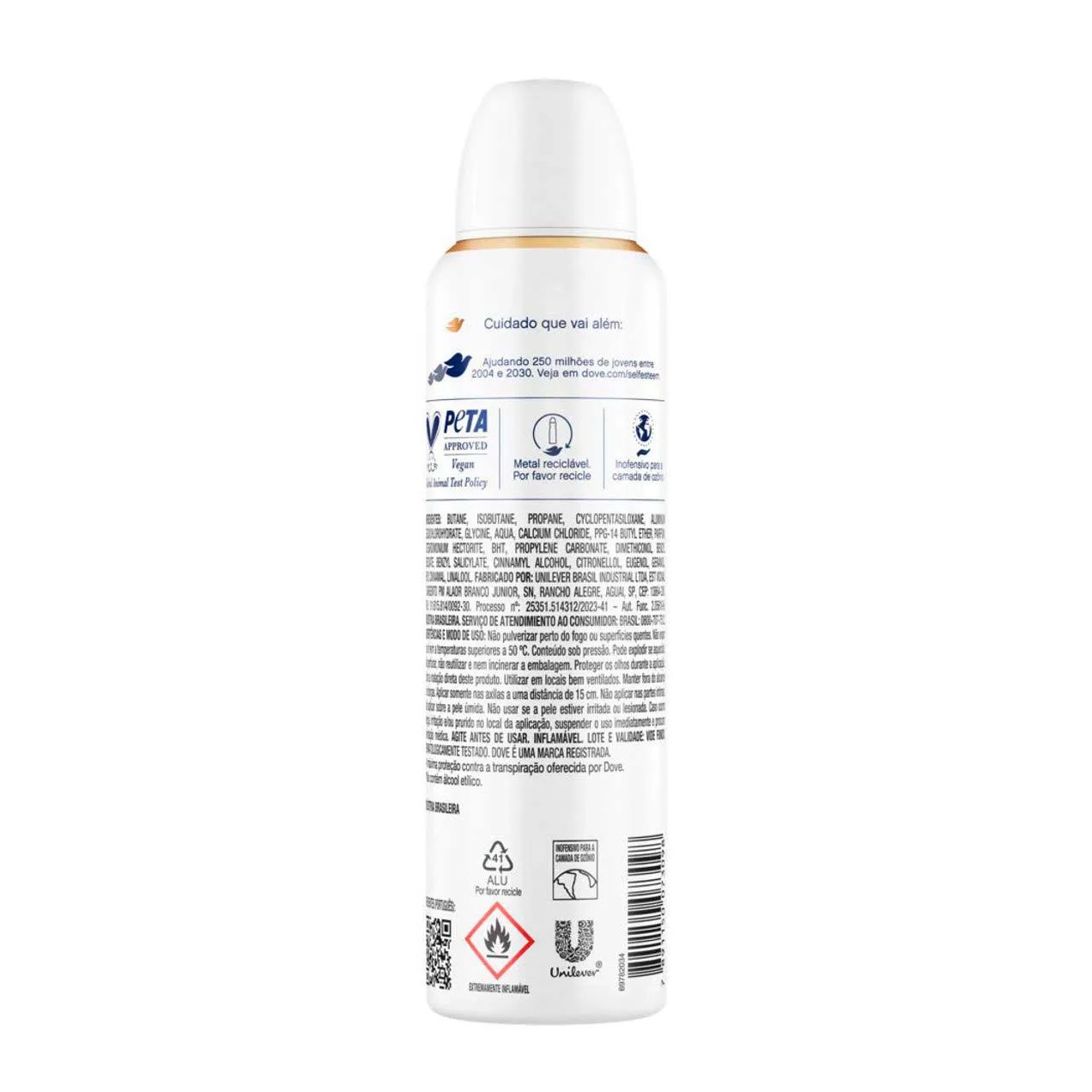Desodorante Antitranspirante Aerosol Dove Clinical Original Clean Feminino 96h 150ml