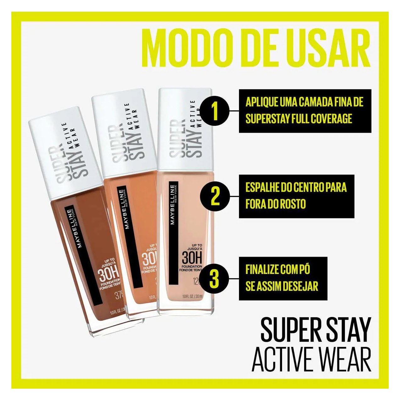 Base Longa Duração Maybelline NY SuperStay Active Wear 30h 30ml - 120 Classic Ivory