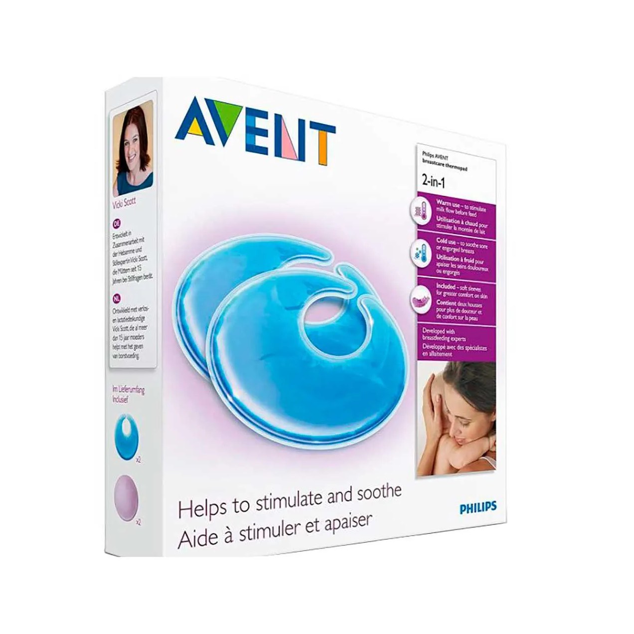 Disco Térmico para Seios Avent Thermopads Azul com 1 par