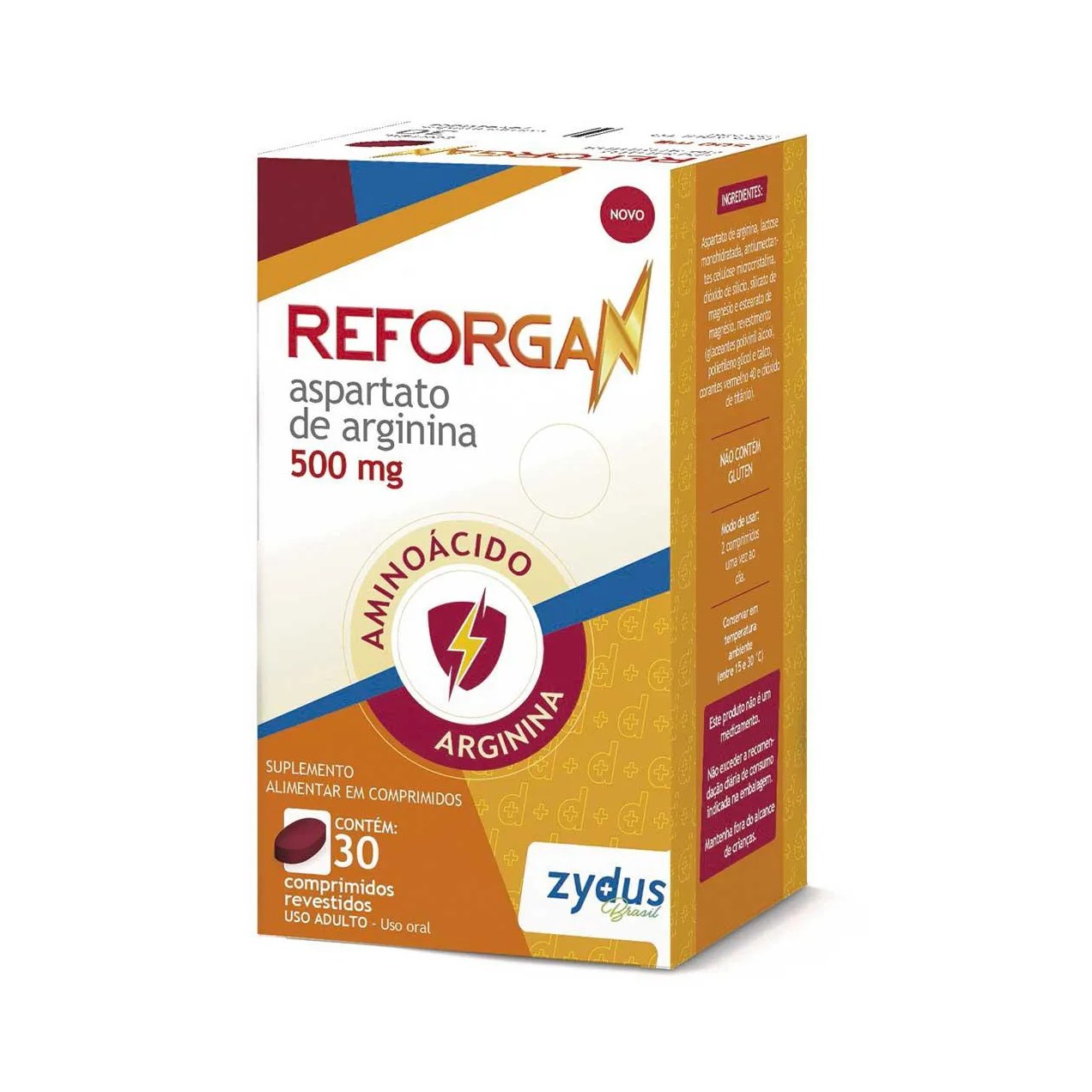 Arginina Reforgan 500mg 30 comprimidos