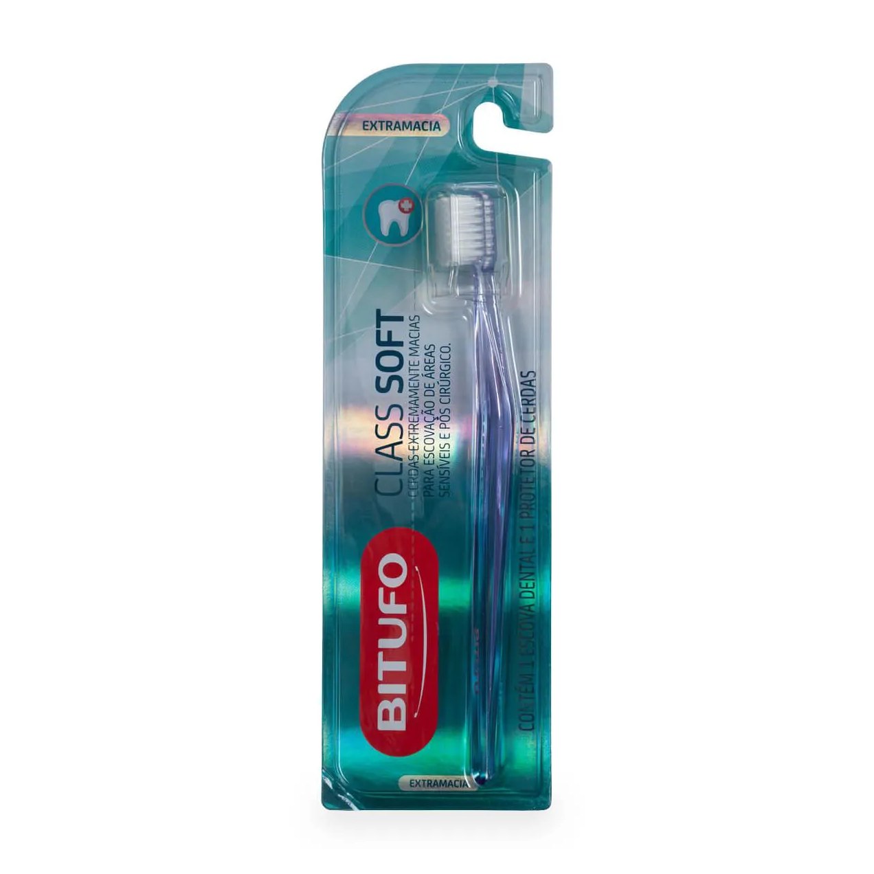 Escova de Dente Bitufo Class Soft Extramacia com 1 unidade + 1 Protetor de Cerdas