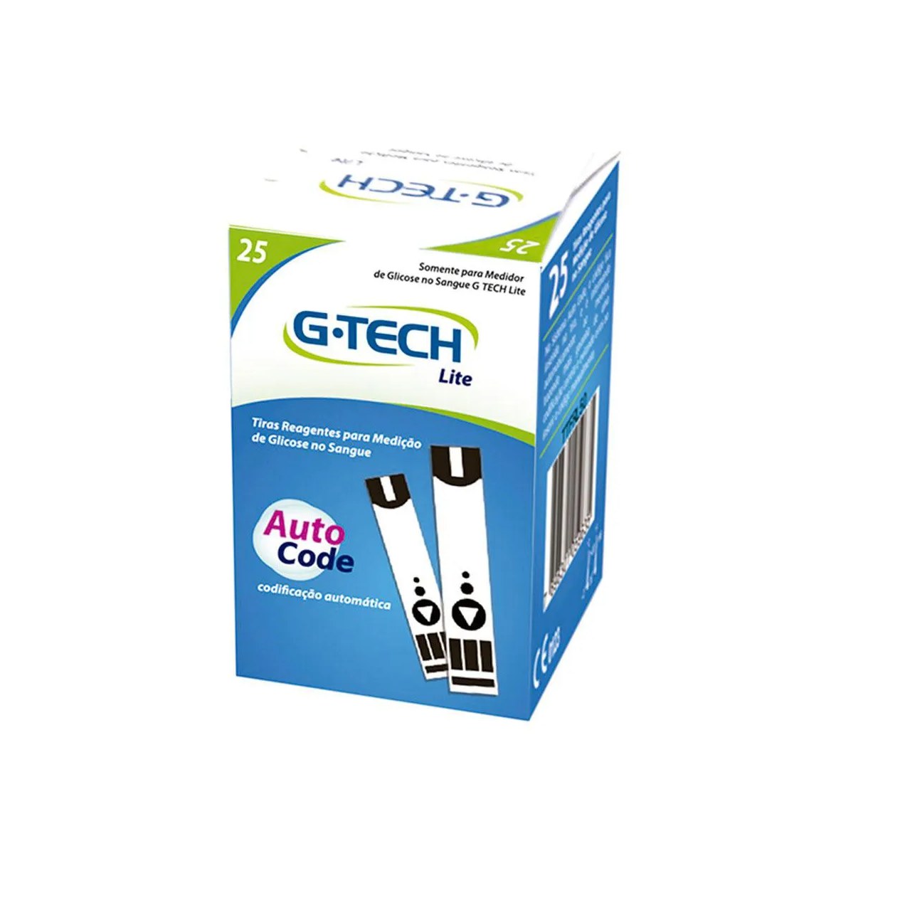 Tiras Reagentes para Medição de Glicose G-Tech Lite 25 unidades