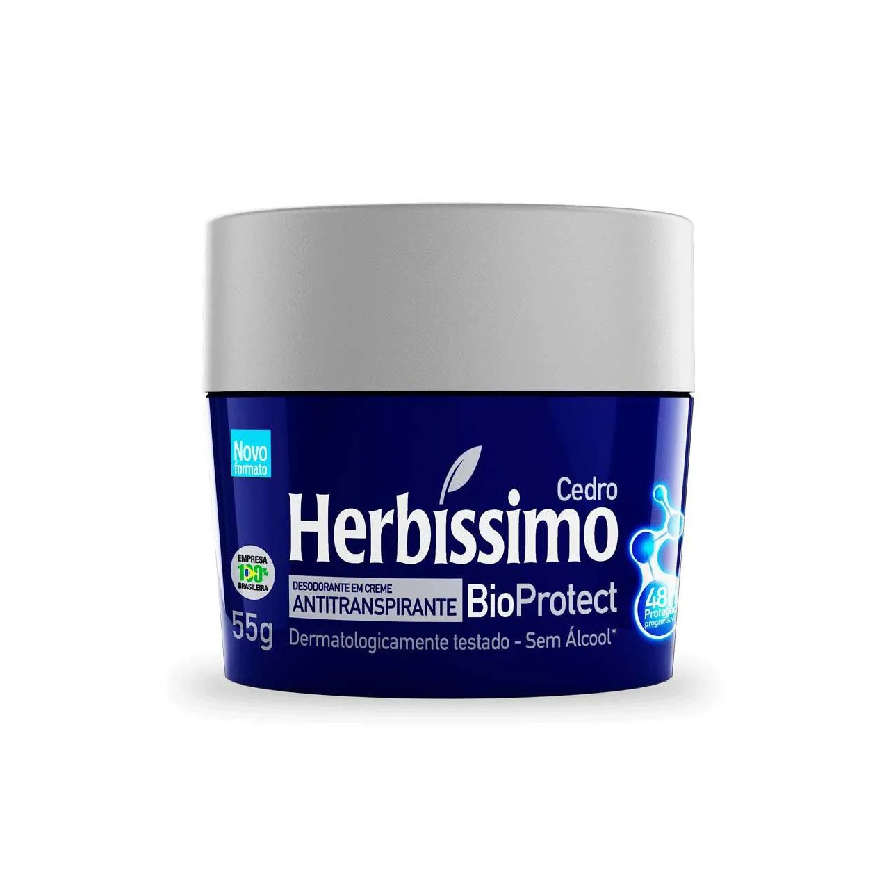 Desodorante Antitranspiratne Creme Herbíssimo BioProtect Cedro 48h 55g