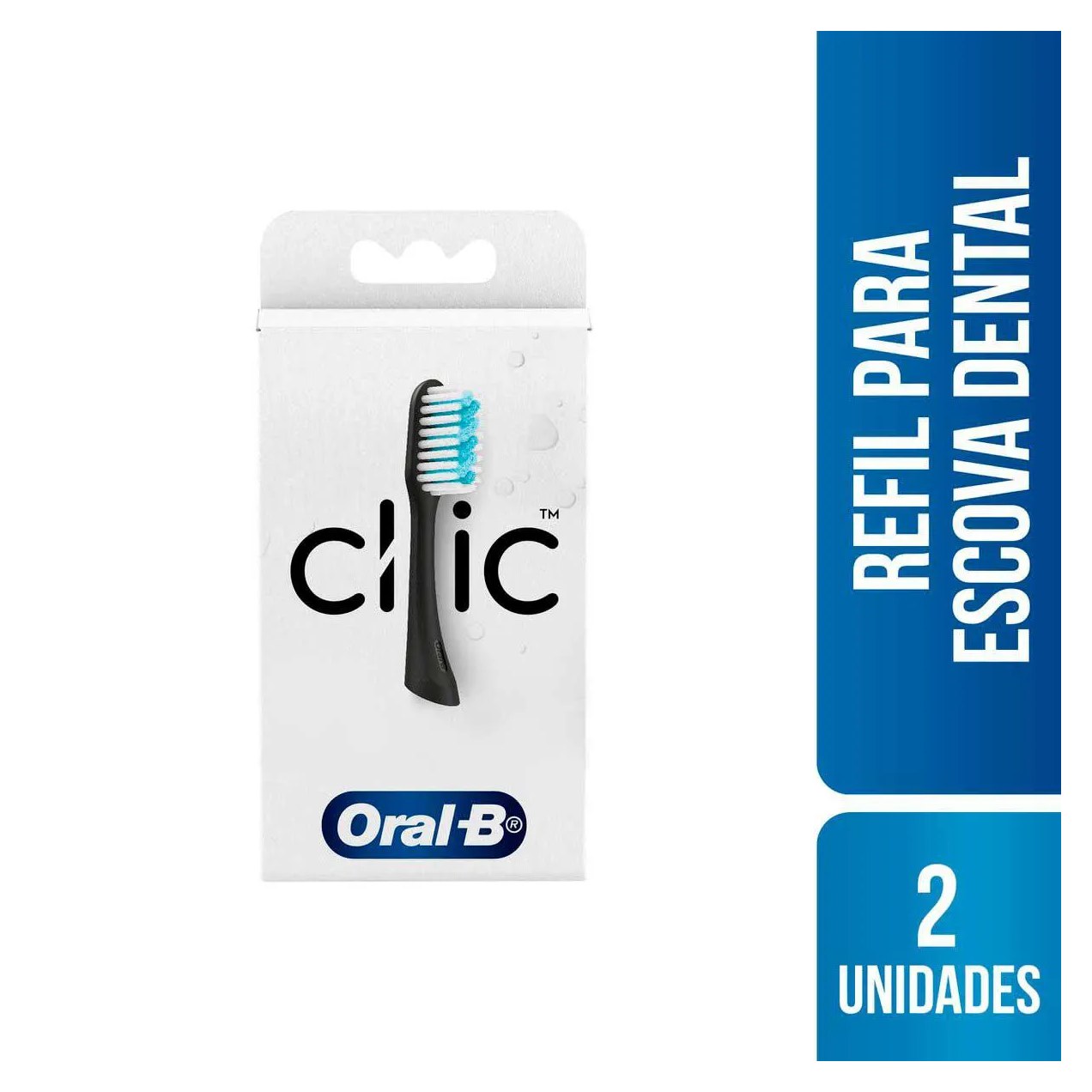 Refil para Escova de Dente Oral-B Clic com 2 Unidades