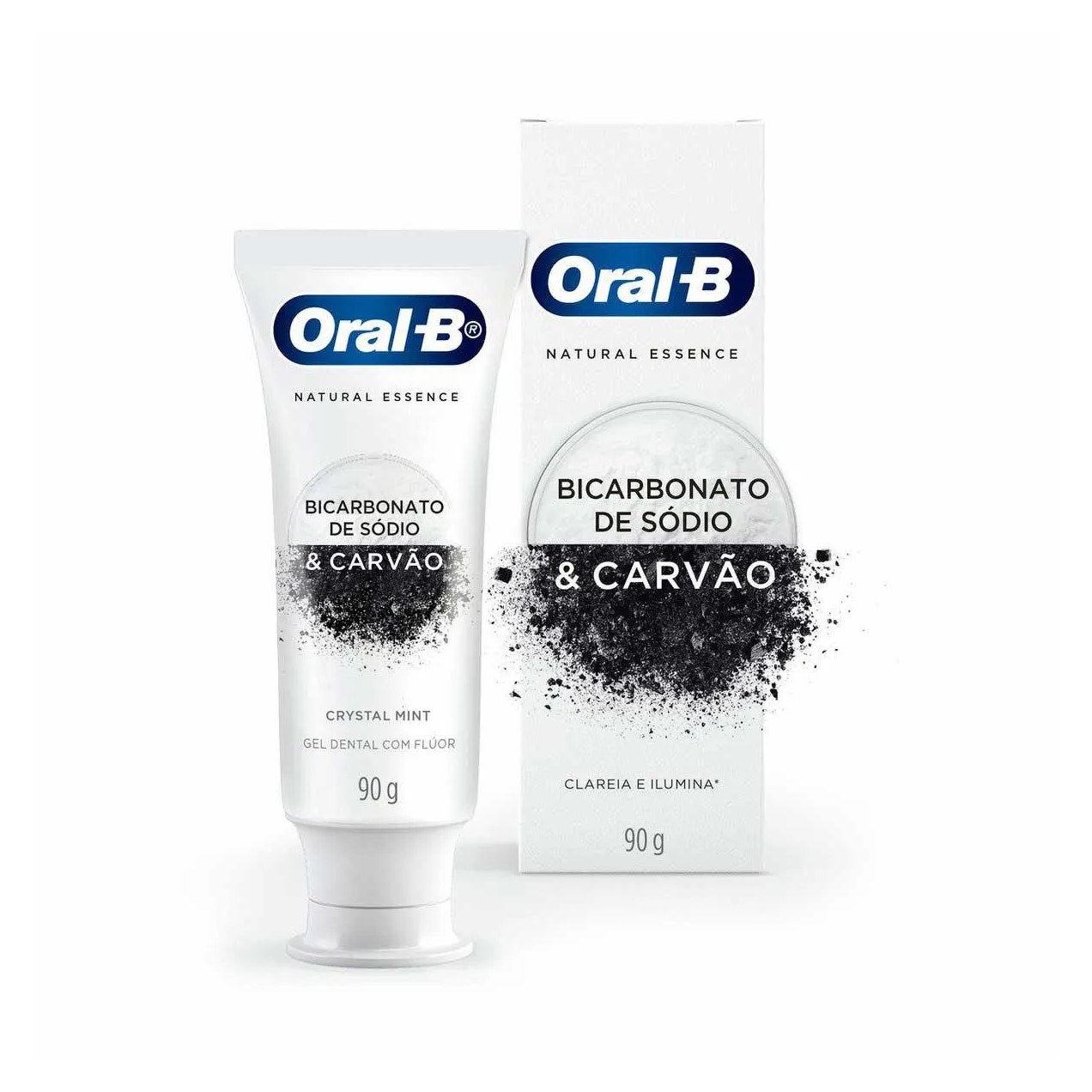Creme Dental Oral-B Natural Essence Bicarbonato de Sódio e Carvão 90g