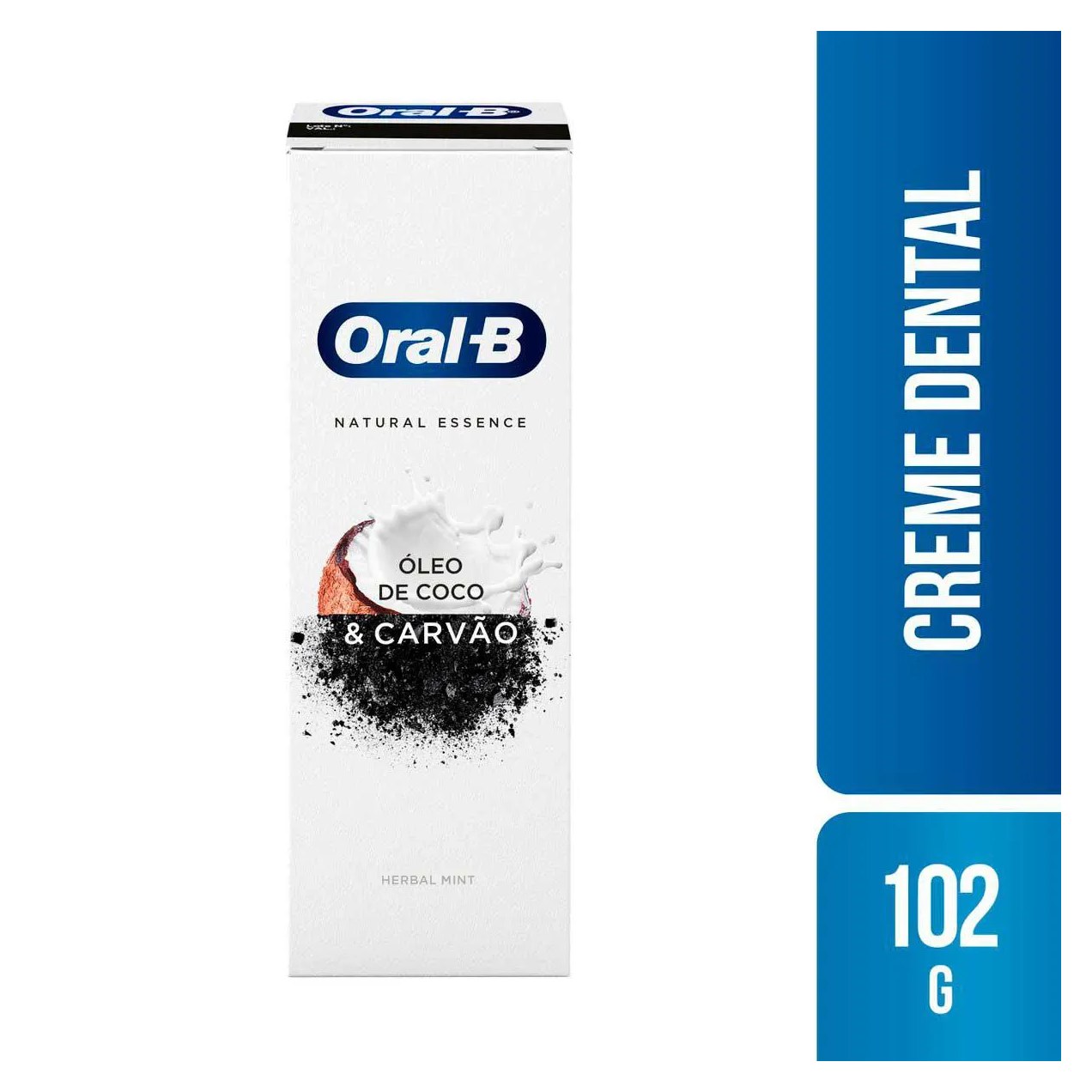 Creme Dental Oral-B Natural Essence Óleo de Coco e Carvão 102g