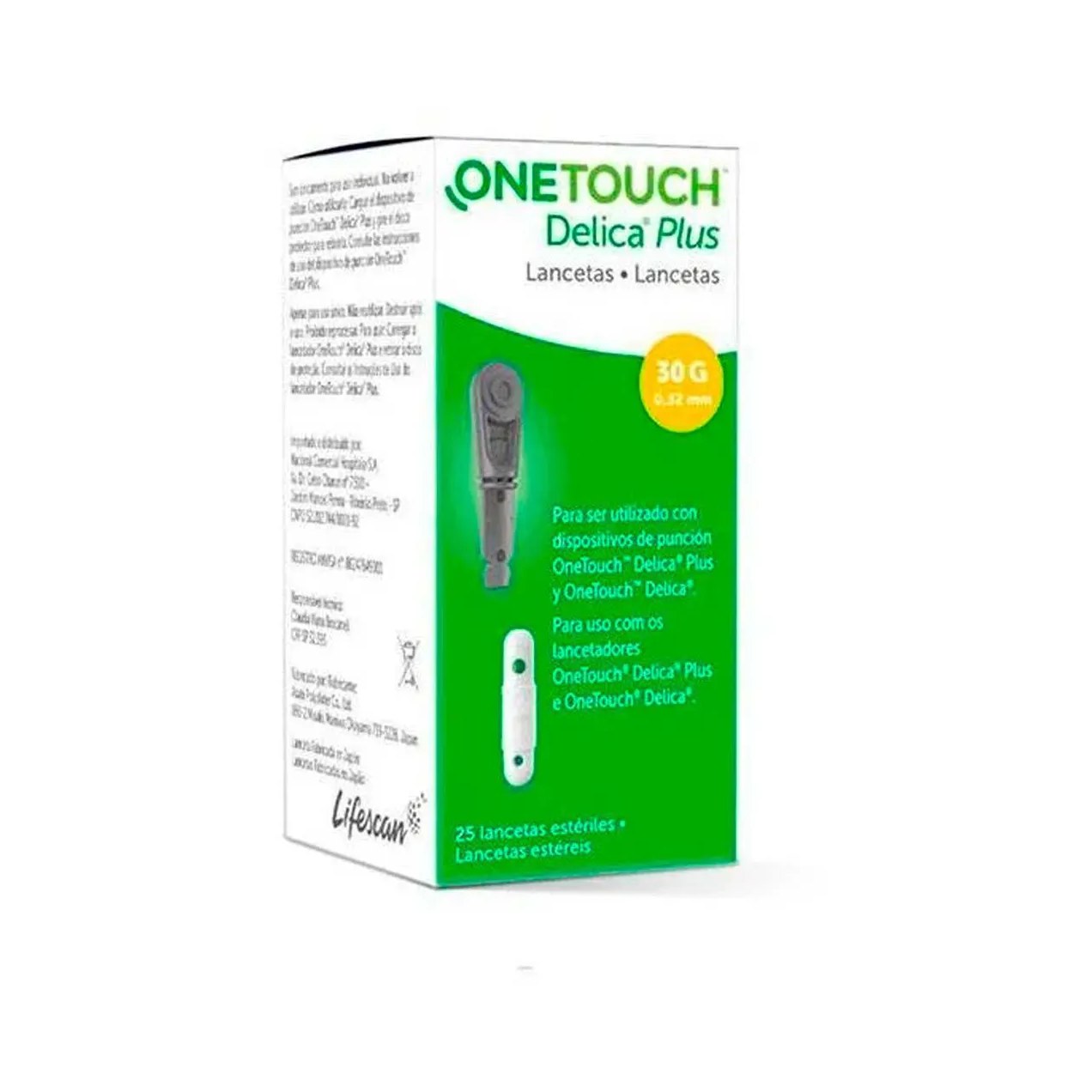 Lancetas OneTouch Delica Plus com 25 Unidades