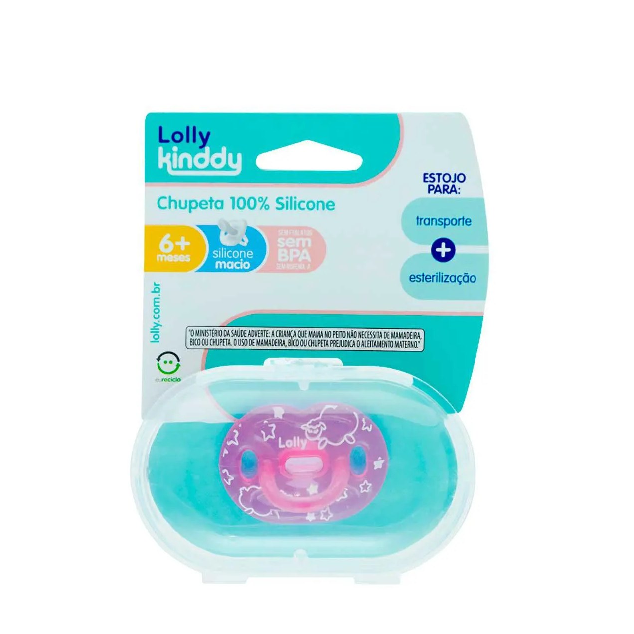 Chupeta Lolly Dreams Tamanho 2 Rosa- 1 unidade