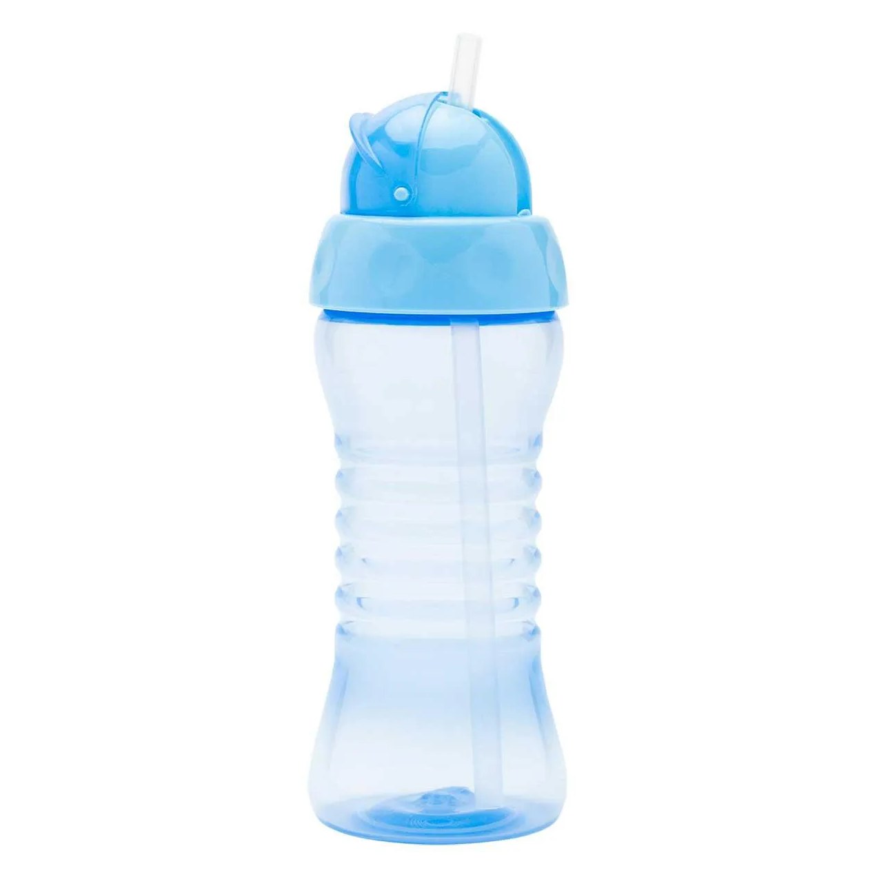 Copo Lolly Clean com Canudo Azul de 300ml - 1 unidade
