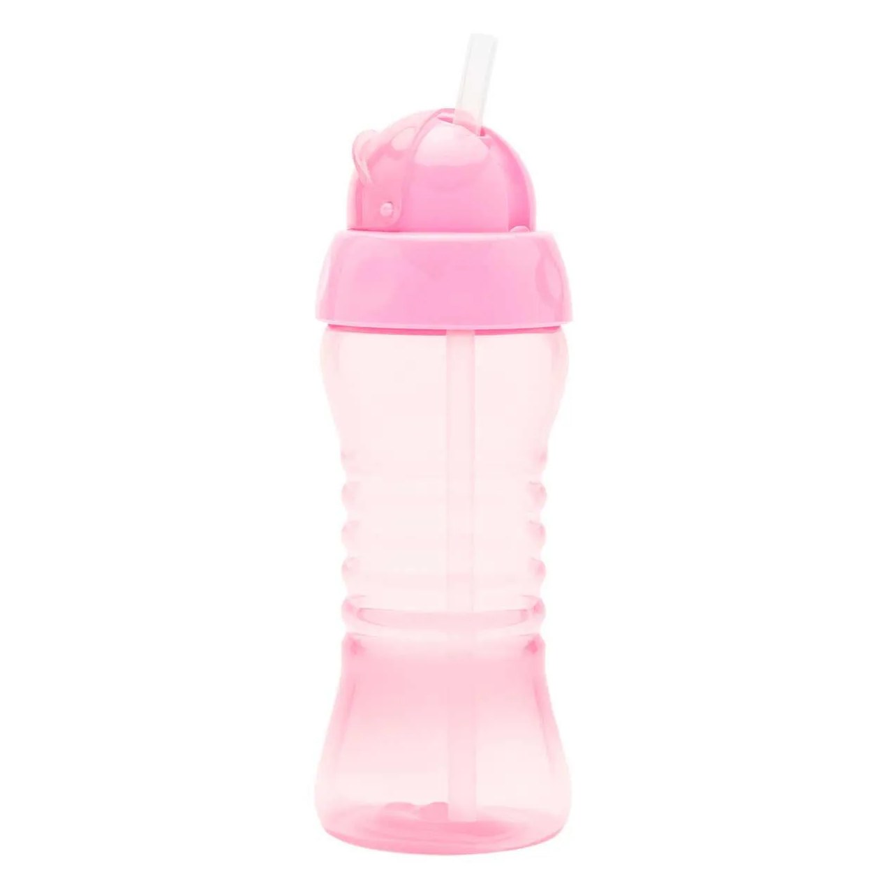 Copo Lolly Clean com Canudo Rosa de 300ml - 1 unidade