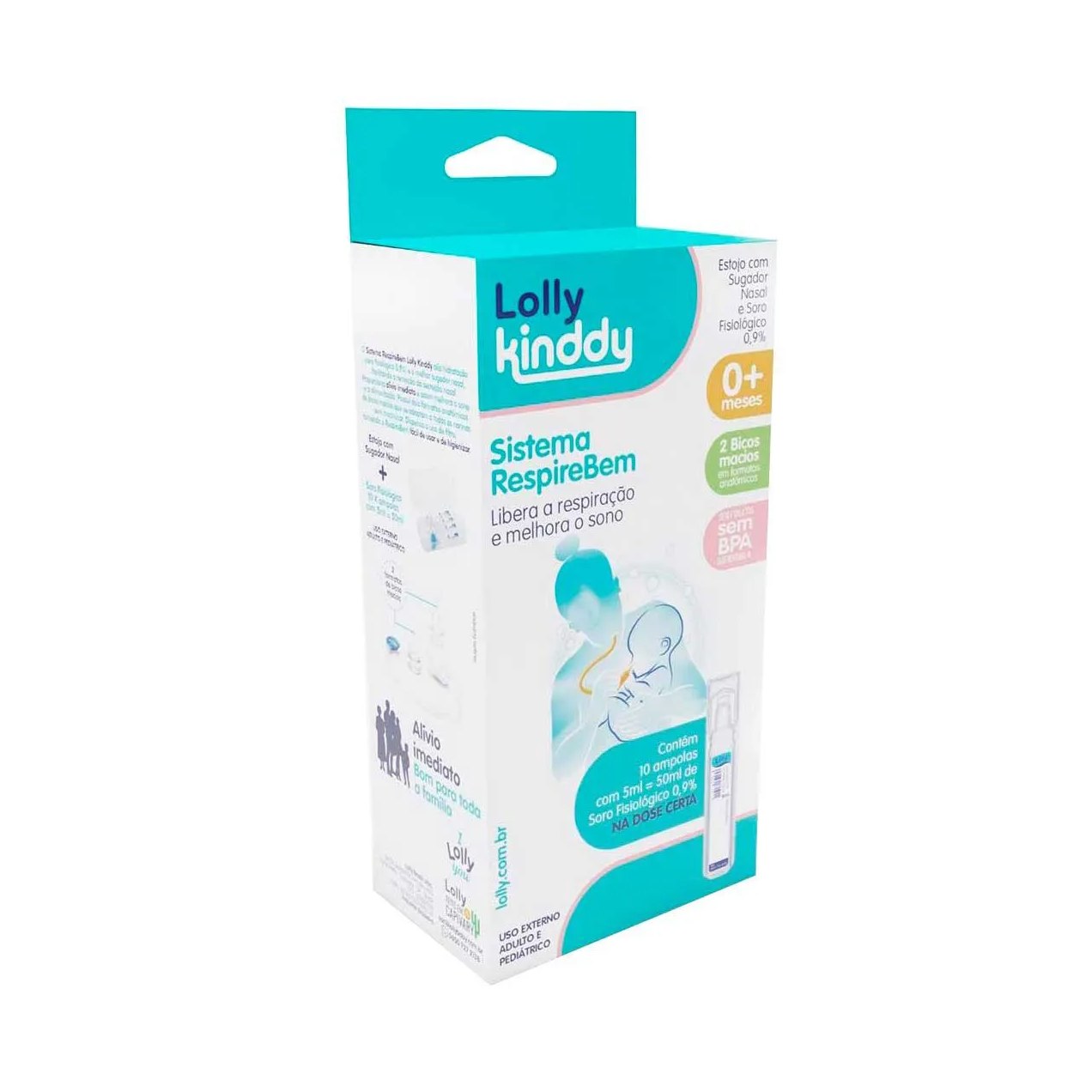 Aspirador Nasal Lolly RespireBem Sistema com Soro com 1 Unidade