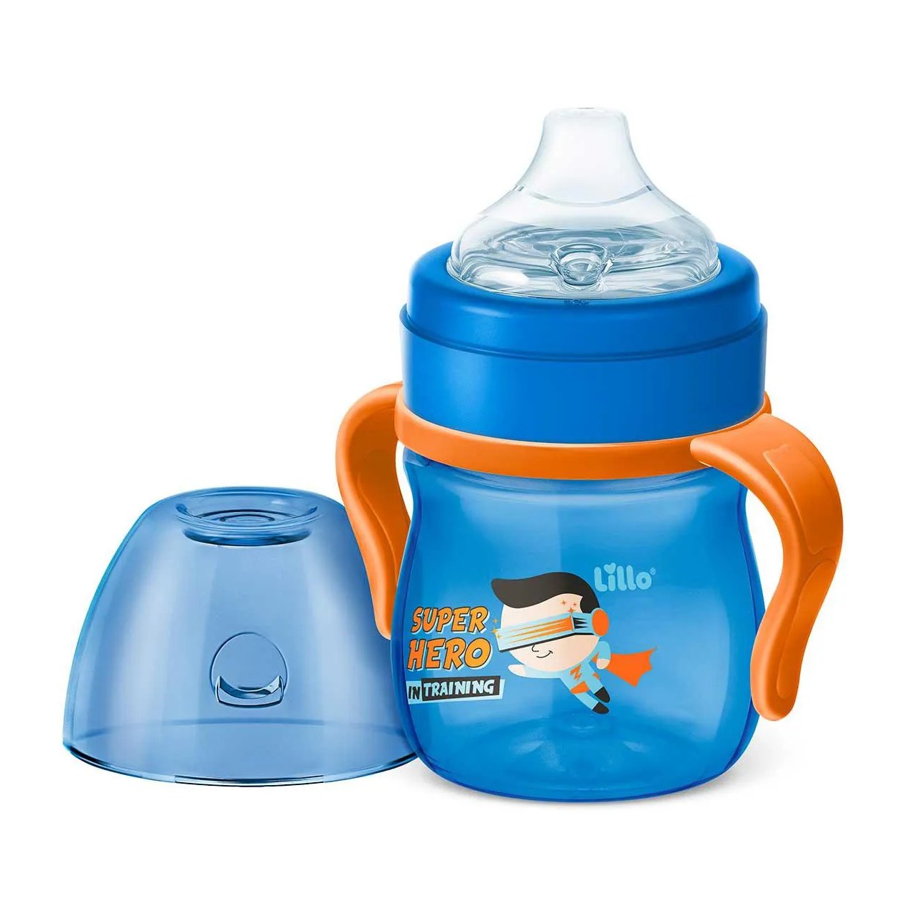 Caneca de Aprendizado Lillo Evolution com Alça Azul 150ml