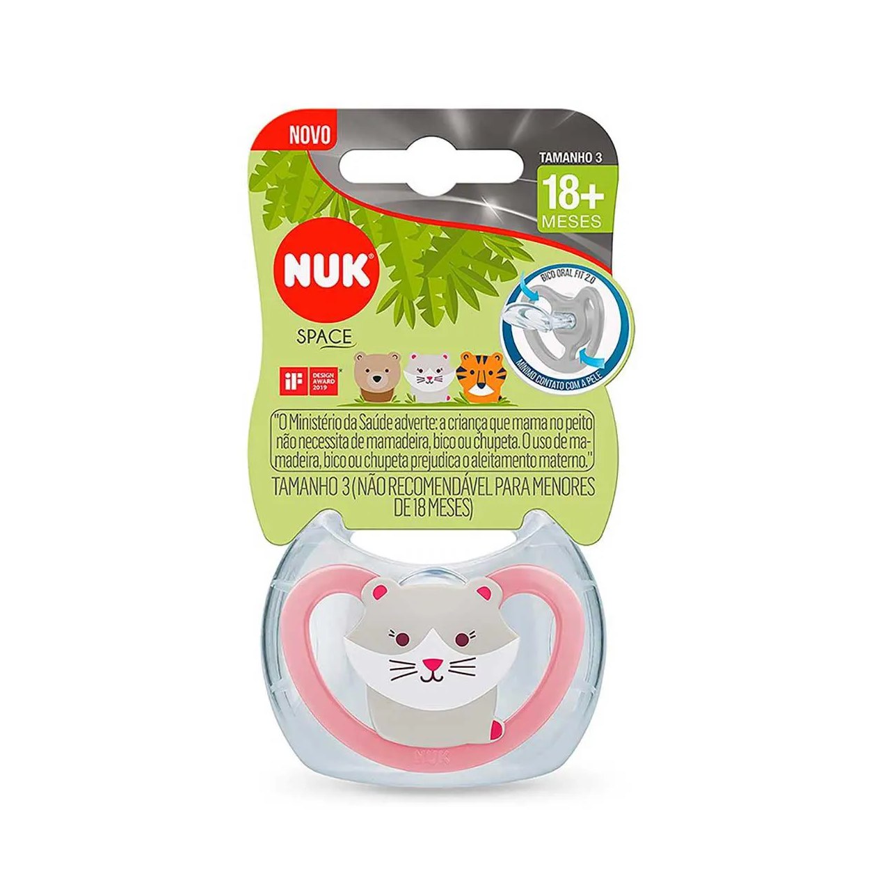Chupeta NUK Space Silicone Girl S3 - 1 Unidade