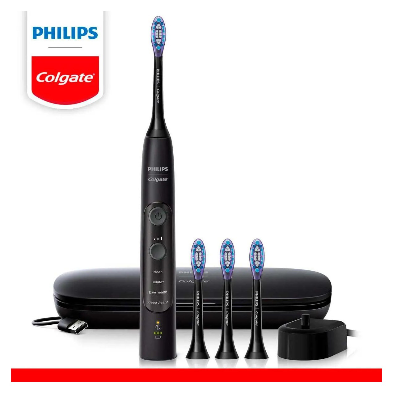Escova de Dente Elétrica Philips Colgate SonicPro 70 + 3 Regis+ 1 Estojo