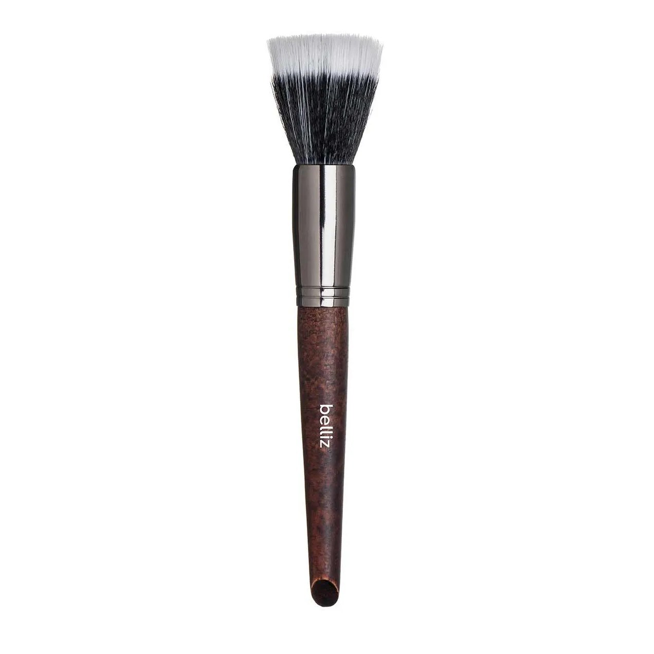 Pincel para Maquiagem Belliz Wood Duo Fiber com 1 Unidade