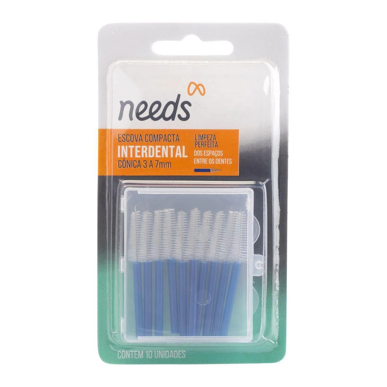Escova Interdental Needs Cônica 3 a 7mm 10 Unidades