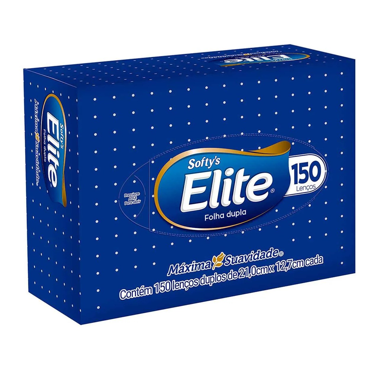 Lenço de Papel Softy's Elite com 150 Unidades