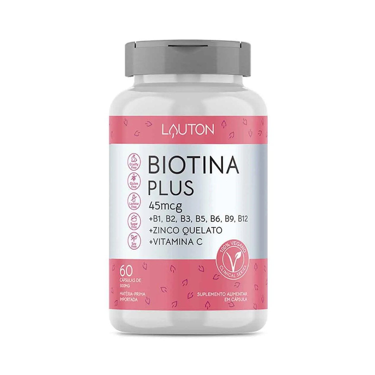 Suplemento Alimentar Lauton Biotina Plus 60 Cápsulas