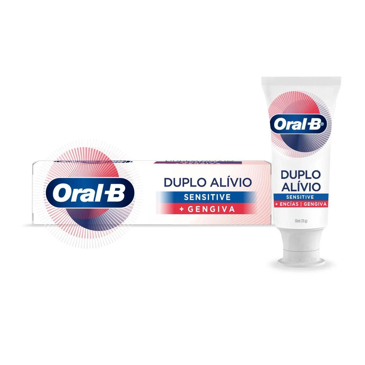 Creme Dental Oral-B Duplo Alívio Sensitive + Gengiva 70g